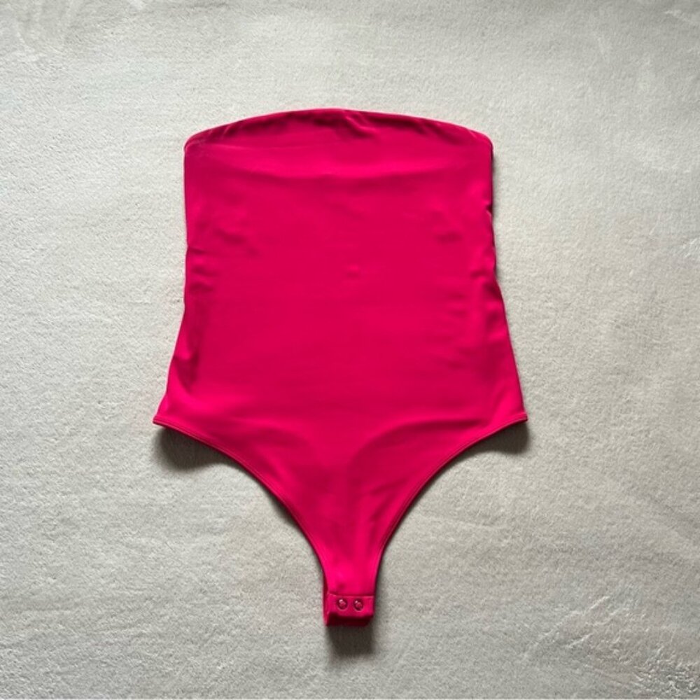 Express pink strapless bodysuit